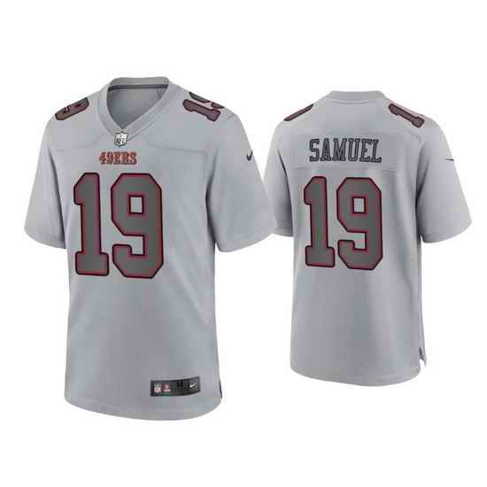 Men San Francisco 49ers #19 Deebo Samuel Grey Atmosphere Fashion Stitched Game Jersey