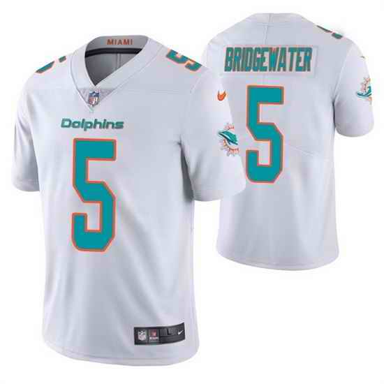 Men Miami Dolphins #5 Teddy Bridgewater White Vapor Untouchable Limited Stitched Football jersey