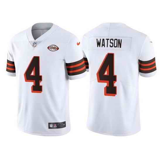 Youth Cleveland Browns #4 Deshaun Watson White 1946 Collection Vapor Untouchable Limited Stitched Jersey