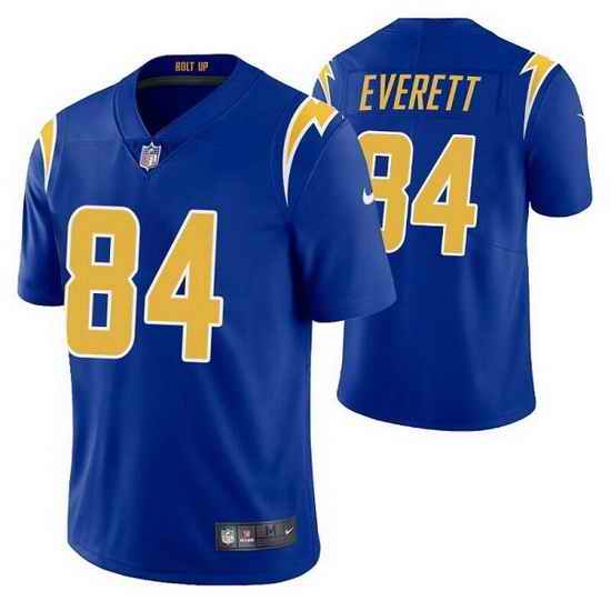 Men Los Angeles Chargers #84 Gerald Everett Royal Vapor Untouchable Limited Stitched jersey