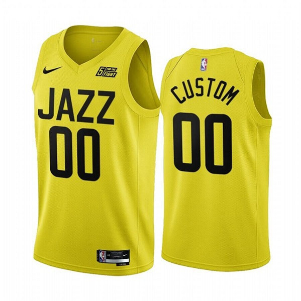 Men's Utah Jazz Active Player Custom Yellow 2022/23 Association Edition Stitched Basketball Jersey