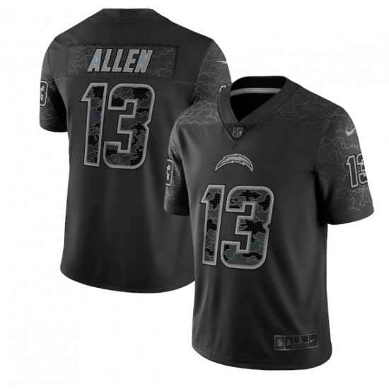 Men Los Angeles Chargers #13 Keenan Allen Black Reflective Limited Stitched Football Jersey