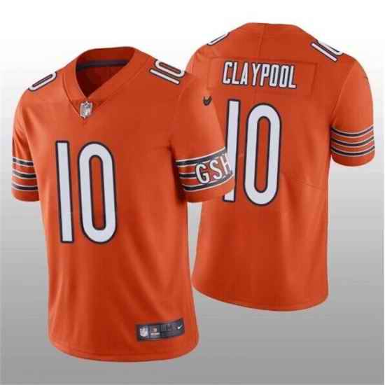 Men Chicago Bears #10 Chase Claypool Orange Vapor Untouchable Limited Stitched Football Jersey