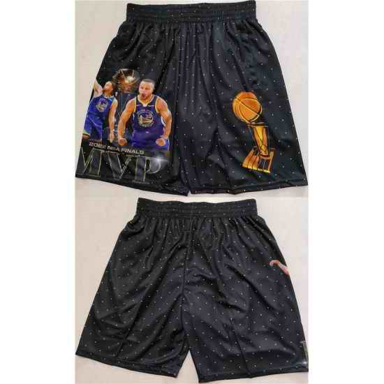 Men Golden State Warriors Black NBA Finals Shorts