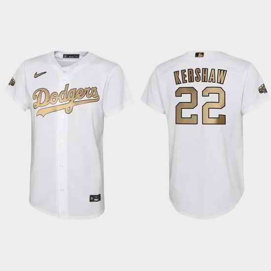 Youth Clayton Kershaw Los Angeles Dodgers 2022 Mlb All Star Game White Jersey