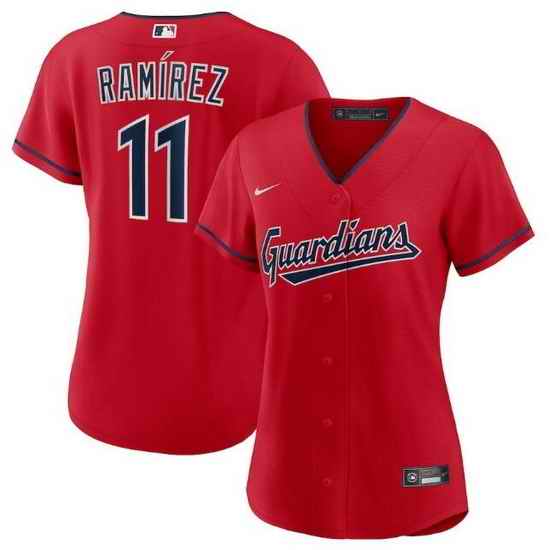 Women Cleveland Guardians #11 Jos E9 Ram EDrez Stitched Baseball Jersey