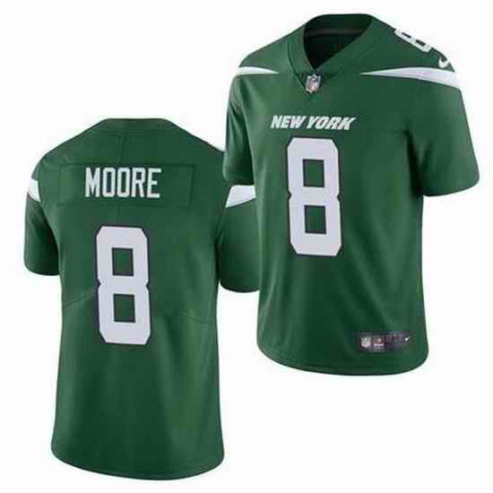 Youth New York Jets Elijah Moore #8 Green Vapor Limited Stitched Football Jersey