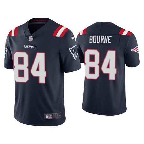 Men u2018s New England Patriots #84 Kendrick Bourne 2021 Navy Vapor Untouchable Limited Stitched Jersey