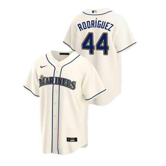 Men Seattle Mariners #44 Julio Rodriguez Cream Cool Base Stitched Jersey