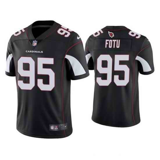 Men Arizona Cardinals #95 Leki Fotu Black Vapor Untouchable Limited Stitched Jersey