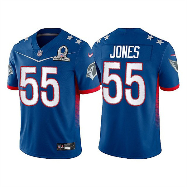 Men’s Arizona Cardinals #55 Chandler Jones 2022 Royal NFC Pro Bowl Stitched Jersey