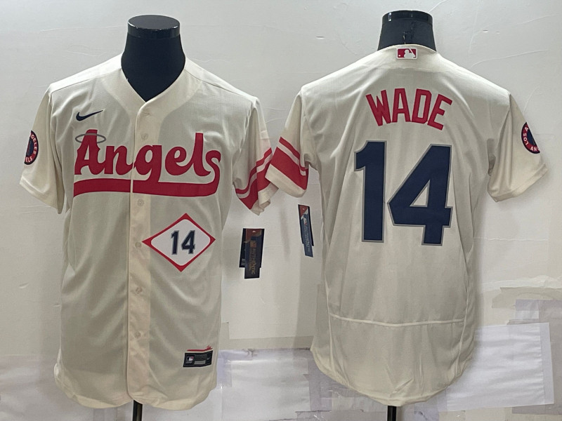 Angels #14 Tyler Wade Cream Nike 2022 City Connect Flexbase Jersey