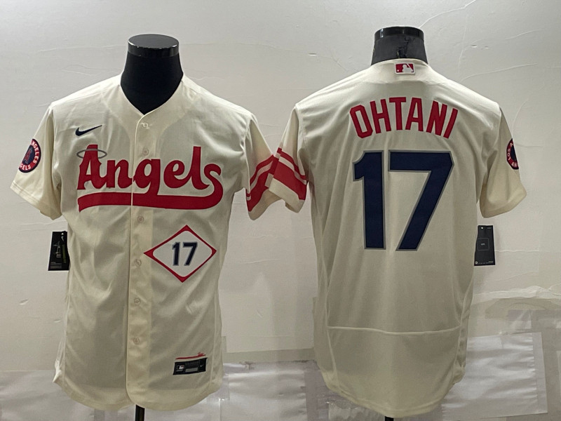 Angels #17 Shohei Ohtani Cream 2022 City Connect Flexbase Jerseys