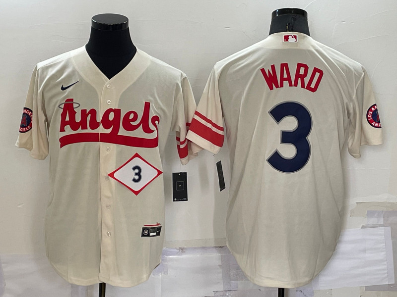 Angels #3 Taylor Ward Cream Nike 2022 City Connect Cool Base Jerseys