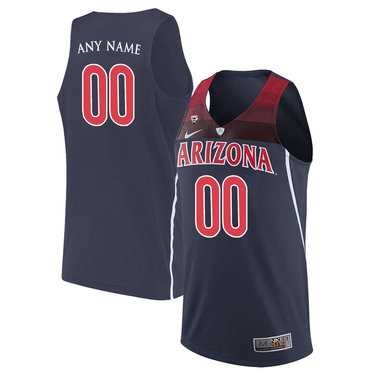 Mens Arizona Wildcats Navy Custom College Basketball Jersey