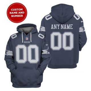 Mens Dallas Cowboys Active Player Navy Custom 2021 Pullover Hoodie