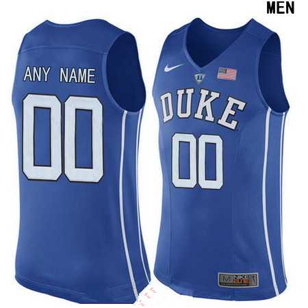 Mens Duke Blue Devils Custom Nike Performance Elite Royal Blue College Basketball Jersey