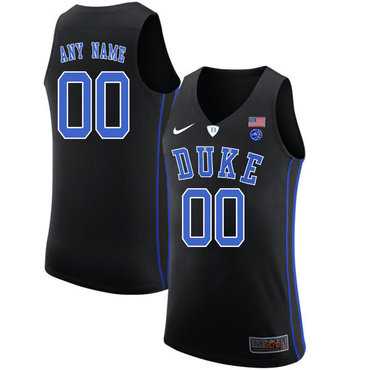 Mens Duke Blue Devils Customized Black Nike College Basketball Jersey