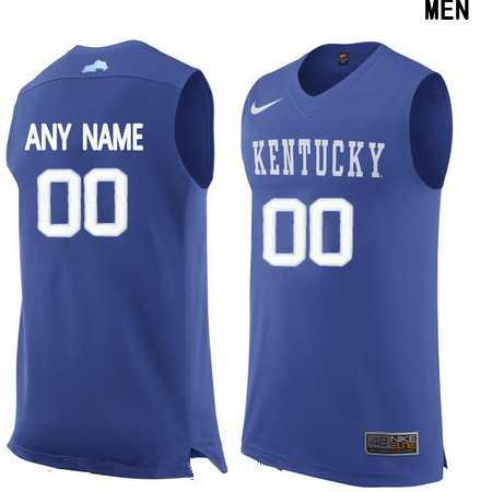 Mens Kentucky Wildcats Custom College Basketball Royal Blue Jersey