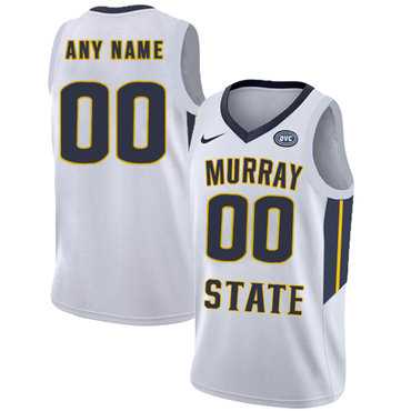 Mens Murray State Racers Customized White College Basketball Jersey