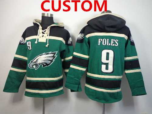 Mens Philadelphia Eagles Custom 2014 Dark Green Hoodie