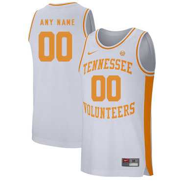 Mens Tennessee Volunteers Customized White College Basketball Jersey