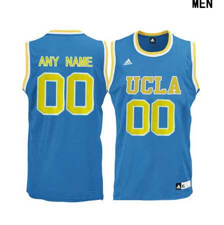 Mens UCLA Bruins Custom Adidas Light Blue College Basketball Jersey