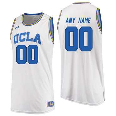 Mens UCLA Bruins White Customized College Basketball Jersey