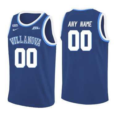 Mens Villanova Wildcats Blue Customized College Basketball Jersey