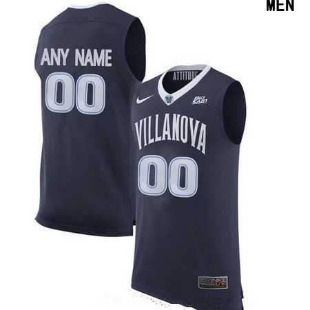 Mens Villanova Wildcats Custom Nike Navy Blue College Basketball Jersey