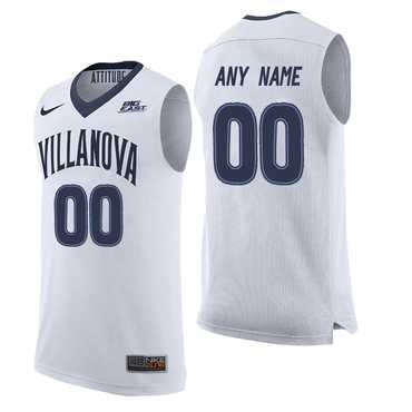 Mens Villanova Wildcats White Customized College Basketball Elite Jersey