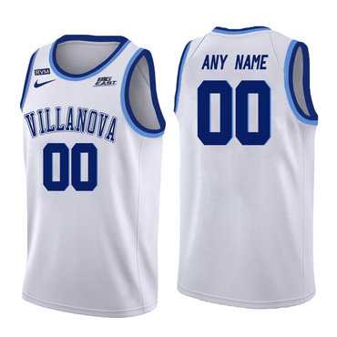 Mens Villanova Wildcats White Customized College Basketball Jersey