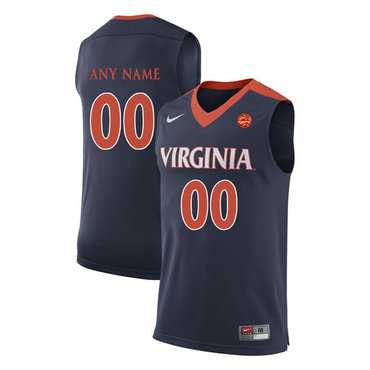 Mens Virginia Cavaliers Navy College Basketball Customized Jersey