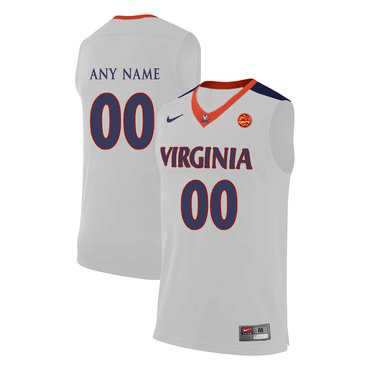 Mens Virginia Cavaliers White Customized College Basketball Jersey