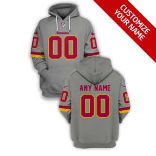 Mens Washington Football Team Active Player Grey Custom 2021 Pullover Hoodie