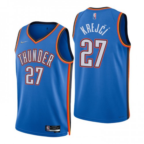 Nike Oklahoma City Thunder #27 Vit Krejci Blue Men’s 2021-22 NBA 75th Anniversary Diamond Swingman Jersey – Icon Edition Men’s