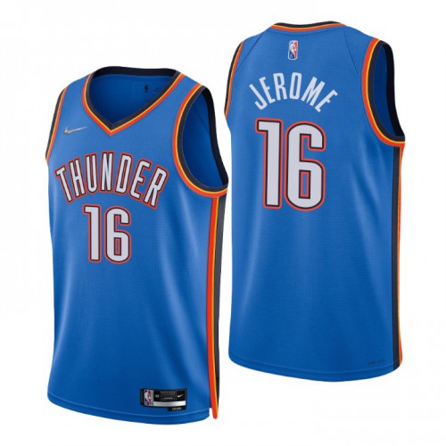 Nike Oklahoma City Thunder #16 Ty Jerome Blue Men’s 2021-22 NBA 75th Anniversary Diamond Swingman Jersey – Icon Edition Men’s