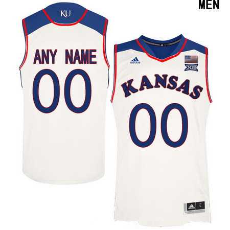 Womens Kansas Jayhawks Custom Adidas White College Basketball Jersey