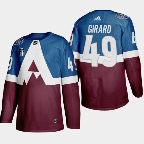 Adidas Colorado Avalanche #49 Samuel Girard Men’s 2022 Stanley Cup Final Patch Stadium Series Burgundy Stitched NHL Jersey Men’s