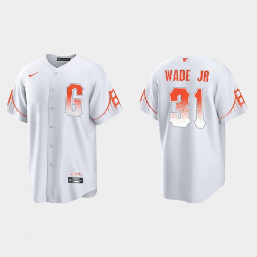 San Francisco San Francisco Giants #31 Lamonte Wade Jr. Men’s 2021 City Connect White Fan’s Version Jersey Men’s