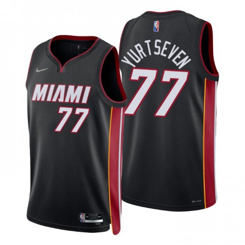 Nike Miami Heat #77 Omer Yurtseven Black Men’s 2021-22 NBA 75th Anniversary Diamond Swingman Jersey – Icon Edition Men’s