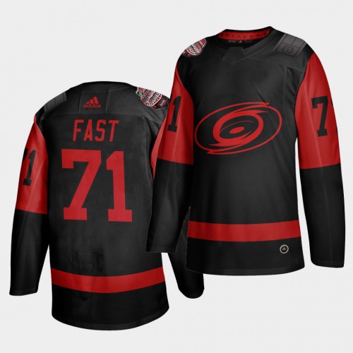 Carolina Carolina Hurricanes #71 Jesper Fast Black Men’s 2021 Stadium Series Outdoor Game Jersey Men’s