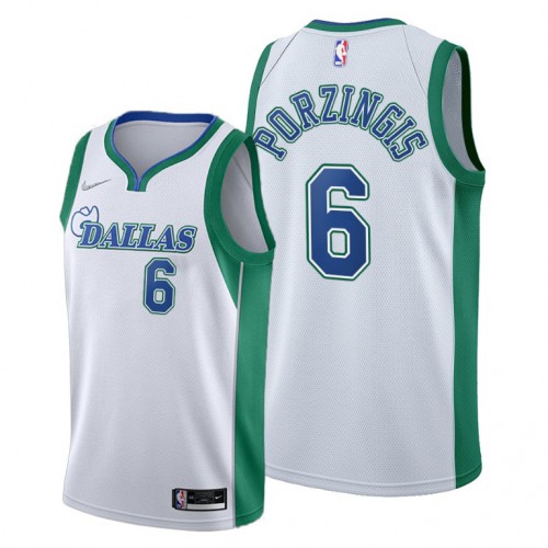 Dallas Dallas Mavericks #6 Kristaps Porzingis Youth 2021-22 City Edition White NBA Jersey Youth