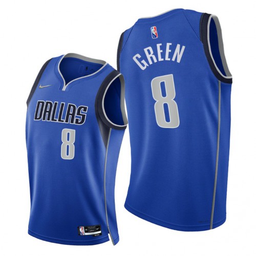 Nike Dallas Mavericks #8 Josh Green Youth 2021-22 75th Diamond Anniversary NBA Jersey Blue Youth