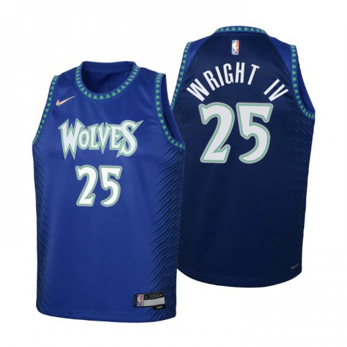 Minnesota Minnesota Timberwolves #25 McKinley Wright IV Youth Nike Blue 2021/22 Swingman Jersey – City Edition Youth