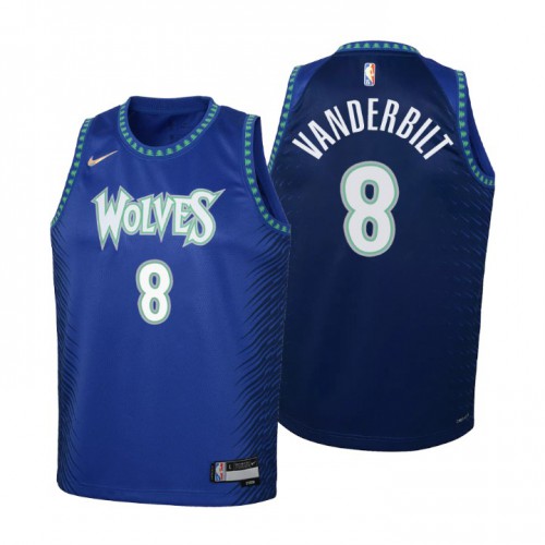 Minnesota Minnesota Timberwolves #8 Jarred Vanderbilt Youth Nike Blue 2021/22 Swingman Jersey – City Edition Youth