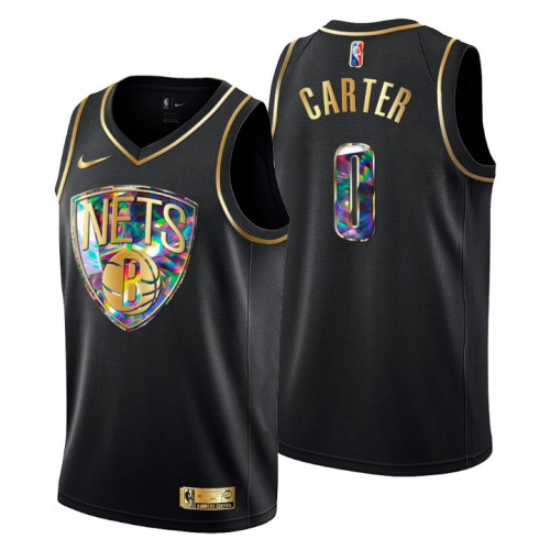 Brooklyn Brooklyn Nets #0 Jevon Carter Men’s Golden Edition Diamond Logo 2021/22 Swingman Jersey – Black Men’s