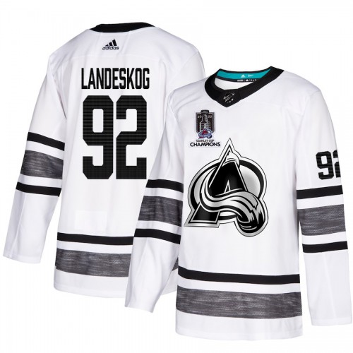 Colorado Colorado Avalanche #92 Gabriel Landeskog White Youth 2022 Stanley Cup Champions Authentic All-Star Stitched NHL Jersey Youth