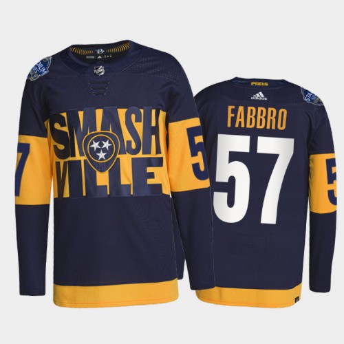 Adidas Nashville Predators #57 Dante Fabbro Men’s 2022 Stadium Series Authentic NHL Jersey – Navy Men’s