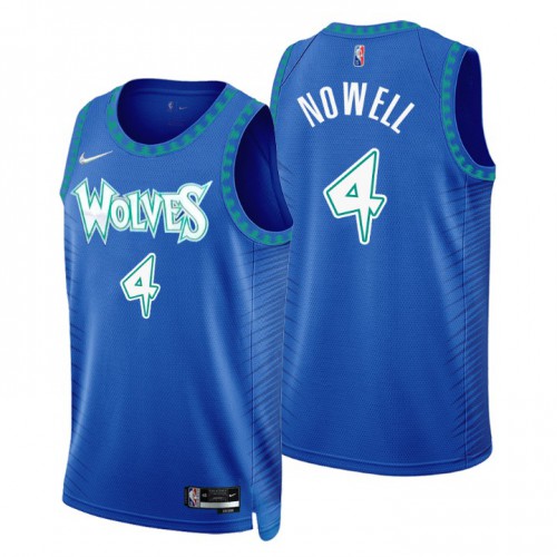 Minnesota Minnesota Timberwolves #4 Jaylen Nowell Men’s Nike Royal 2021/22 Swingman NBA Jersey – City Edition Men’s